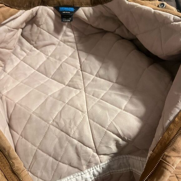 Toppmaster USA Vintage Uniform Work Wear Coveralls Quilted Tan Zip Front Sz S - Picture 8 of 8